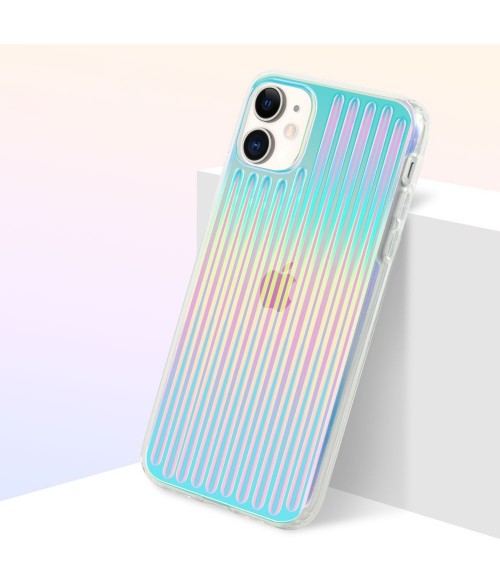 Hologram Aurora Laser Stripe Effect Case Cover for iPhone 12 / 12 Pro (6.1'')