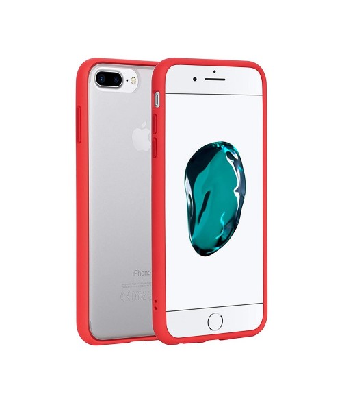 Transparent Frosted PC Colorful TPU Bumper Case for iPhone 6 Plus / 6S Plus / 7 Plus / 8 Plus