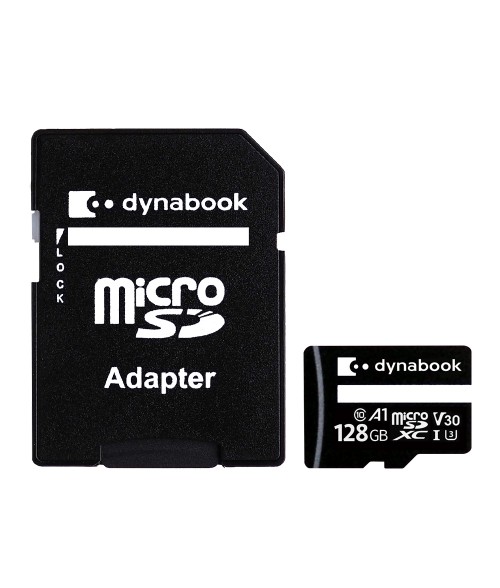 DYNABOOK 128G UHS-3 Performance MicroSD Card inc Adaptor 4K 