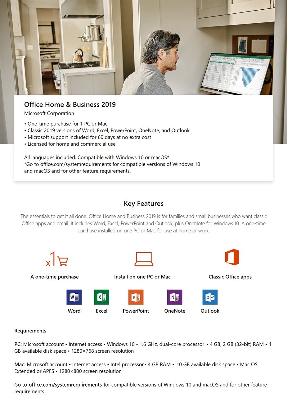 MICROSOFT OFFICE HOME & BUSINESS 2019